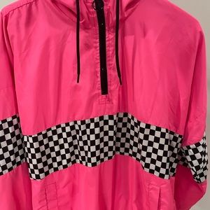 Pink Checkered Windbreaker